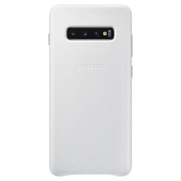 Samsung Galaxy S10 Leder Cover Ef Vg975Lwegww Wit huismerk kopen in de aanbieding