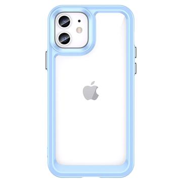 Outer Space Serie iPhone 12 Hybrid Hoesje Blauw