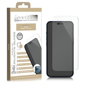 Panzer Silicate iPhone 14 Pro Glazen Screenprotector Doorzichtig