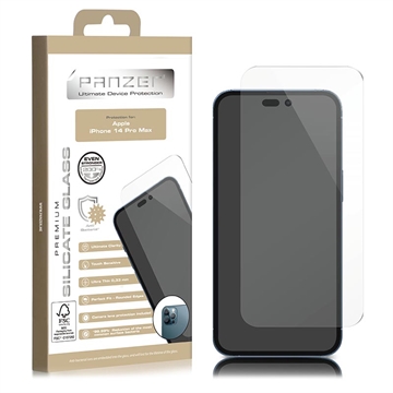 Panzer Silicate iPhone 14 Pro Max Glazen Screenprotector Doorzichtig