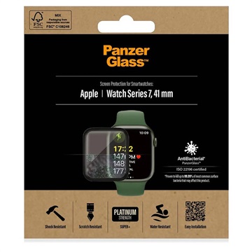 PanzerGlass AntiBacterial Apple Watch Series 9/8/7 Screenprotector - 9H - 41 mm