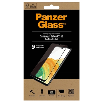 PanzerGlass Case Friendly Samsung Galaxy A33 Screenprotector Glas Zwart