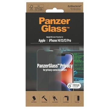 PanzerGlass Classic Fit Privacy iPhone 13-13 Pro-14 Screenprotector