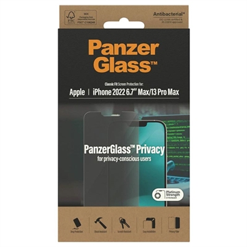 PanzerGlass Classic Fit Privacy iPhone 13 Pro Max-14 Plus Screenprotector