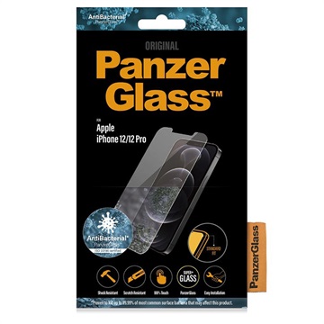 PANZERGLASS Anti-bacteriële screenprotector voor Apple iPhone 12-12 Pro