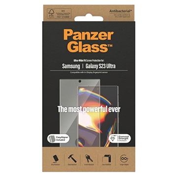 Panzerglass screenprotector Samsung Galaxy S23 Ultra (Wide fit)