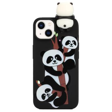 3D Figure-serie iPhone 14 TPU Hoesje Panda Familie