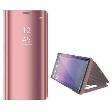 Luxury Series Mirror View Samsung Galaxy Note9 Flip Cover Rose Gold