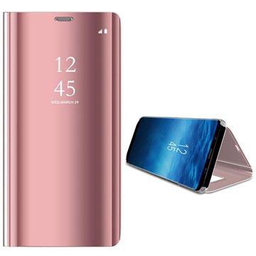Samsung Galaxy S9 Luxury Mirror View Flip Cover Rose Gold