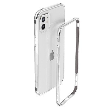 Polar Lights Style iPhone 12 Mini Metalen Bumper Zilver
