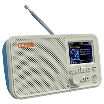 Draagbare DAB-radio & Bluetooth-luidspreker C10 (Geopende verpakking Bevredigend) Wit-Blauw
