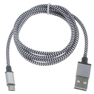 Premium USB 2.0-MicroUSB Kabel Zilver