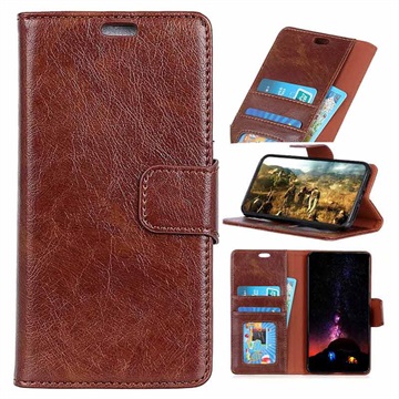 Premium Huawei Y7 2019 Wallet Case Met Standaard Bruin huismerk kopen in de aanbieding