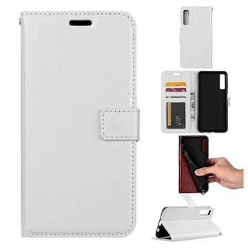 Samsung Galaxy A7 2018 Wallet Case Met Standaard Functie Wit huismerk kopen in de aanbieding