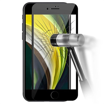 Prio 3D iPhone SE (2020) Glazen Screenprotector 9H, 0.33mm Zwart