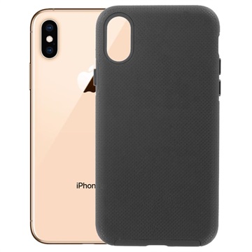 Prio Double Shell iPhone X-iPhone XS Hybrid Case Zwart