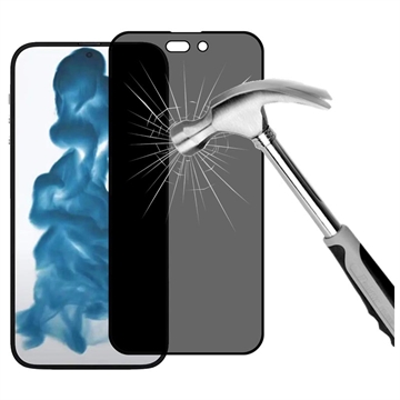 iPhone 14 Pro Privacy Full Cover Glazen Screenprotector Zwarte Rand