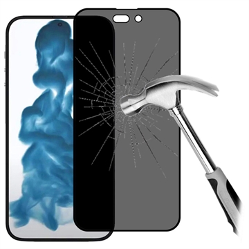 iPhone 14 Pro Max Privacy Full Cover Glazen Screenprotector Zwarte Rand