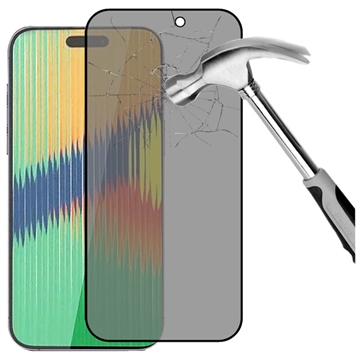 iPhone 15 Pro Max Privacy Full Cover Glazen Screenprotector Zwarte Rand