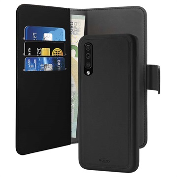 Puro 2-in-1 Samsung Galaxy A50 Portemonnee met Magneet Case Zwart