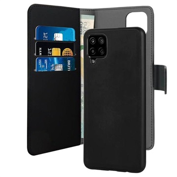 Puro 2-in-1 Magnetisch Samsung Galaxy A12 Wallet Case Zwart