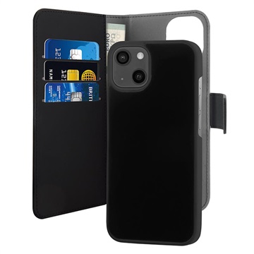 Puro 2-in-1 Magnetisch iPhone 13 Mini Wallet Case Zwart