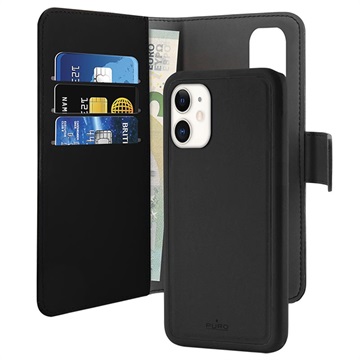 Puro 2-in-1 iPhone 11 Portemonnee met Magneet Case Zwart