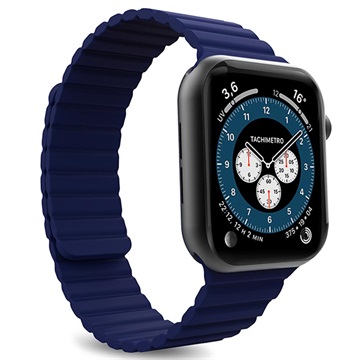 Puro Icon Link Apple Watch Series Ultra 2/Ultra/9/8/SE (2022)/7/SE/6/5/4/3/2/1 Band - 49mm/45mm/44mm/42mm - Blauw