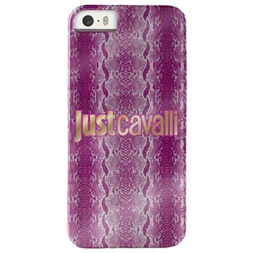 iPhone 5-5S-SE Puro Just Cavalli Glanzende Python Harde Case Roze