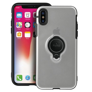 Iphone X Puro Magnet Ring Cover Doorzichtig huismerk kopen in de aanbieding