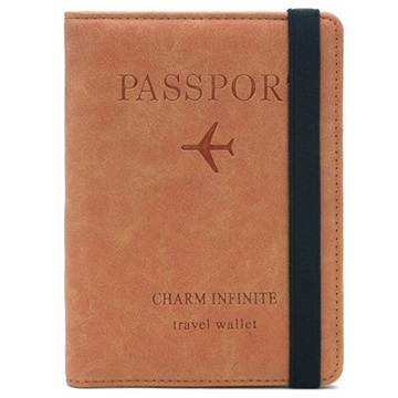 RFID-blokkerende reisportemonnee-paspoorthouder oranje