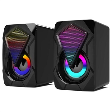 RGB Stereo Gaming Luidsprekers X2 2x3W Zwart