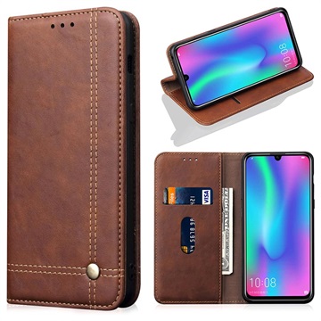 Retro Series Huawei Honor 10 Lite Portemonnee Hoesje Coffee huismerk kopen in de aanbieding