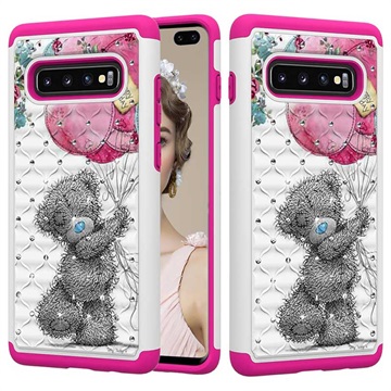 Rhinestone Glam Samsung Galaxy S10 Hybrid Case Beer huismerk kopen in de aanbieding
