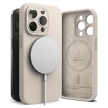 iPhone 15 Pro Max Ringke Liquid Silicone MagSafe Case Stone