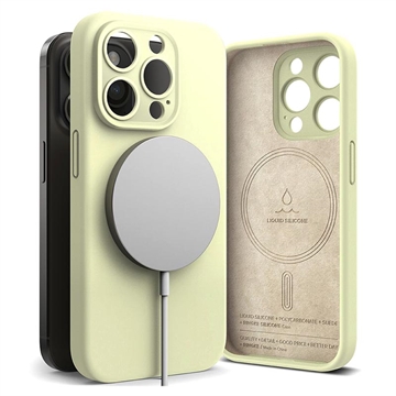 iPhone 15 Pro Max Ringke Liquid Silicone MagSafe Case Sunny Lime