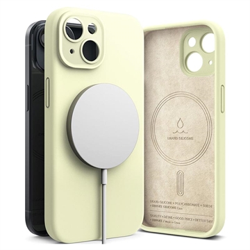 iPhone 15 Ringke Liquid Silicone MagSafe Case Sunny Lime