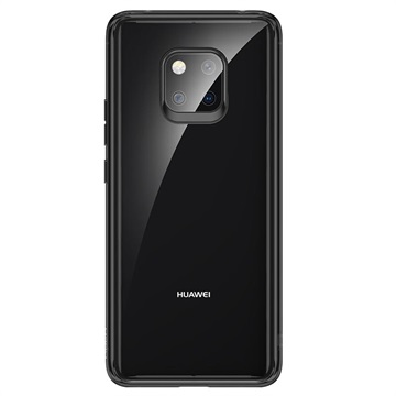 Rock Crystal Clear Huawei Mate 20 Pro Hybrid Case Zwart Doorzichtig huismerk kopen in de aanbieding