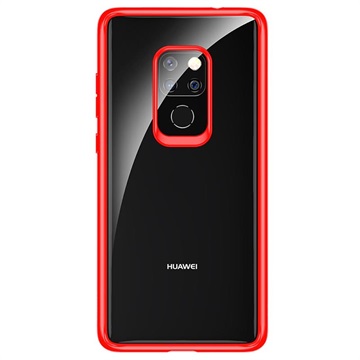 Rock Crystal Clear Huawei Mate 20 Hybrid Case Rood Doorzichtig huismerk kopen in de aanbieding
