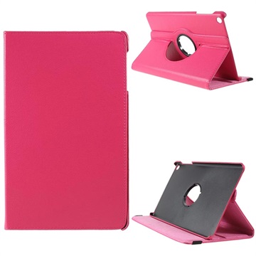 Samsung Galaxy Tab A 10.1 (2019) Roterend Folio Hoesje Hot Pink
