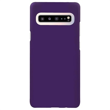 Samsung Galaxy S10 5G Geruberiseerd Kunststof Cover Paars huismerk kopen in de aanbieding