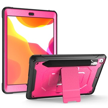 Rugged Series iPad 10.2 Hybrid Case met Standaard Hot Pink