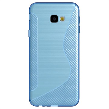 S Line Samsung Galaxy J4 Tpu Case Carbon Fiber Blauw huismerk kopen in de aanbieding