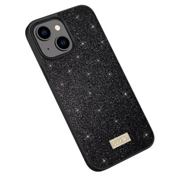 Sulada Glitter Serie iPhone 14 Plus Gecoate Case Zwart