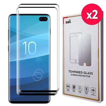 Saii 3D Premium Samsung Galaxy S10 Glazen Screenprotector 2 St huismerk kopen in de aanbieding