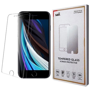 Saii Premium iPhone 6-6S-7-8-SE (2020) Glazen Screenprotector 2 St.