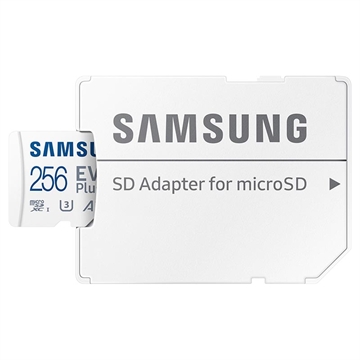 Samsung EVO Plus 256GB microSDXC UHS-I U3 130MB-s Full HD &4K UHD MemoryCard with Adapter