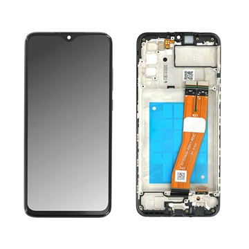 Samsung Galaxy A02s Voorzijde Cover & LCD Display GH81-20181A Zwart