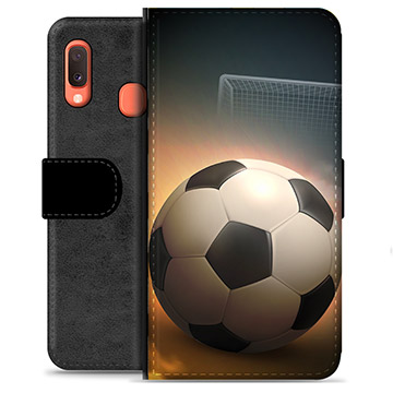 Samsung Galaxy A20e Premium Portemonnee Hoesje Voetbal