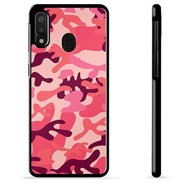 Samsung Galaxy A20e Beschermhoes Roze Camouflage